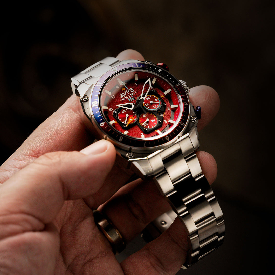 週末値引中！【美品】AVI-8 腕時計 HAWKER HUNTER クロノグラフ Amazon.com: AVI-8 Mens 45mm Hawker Hunter Retrograde