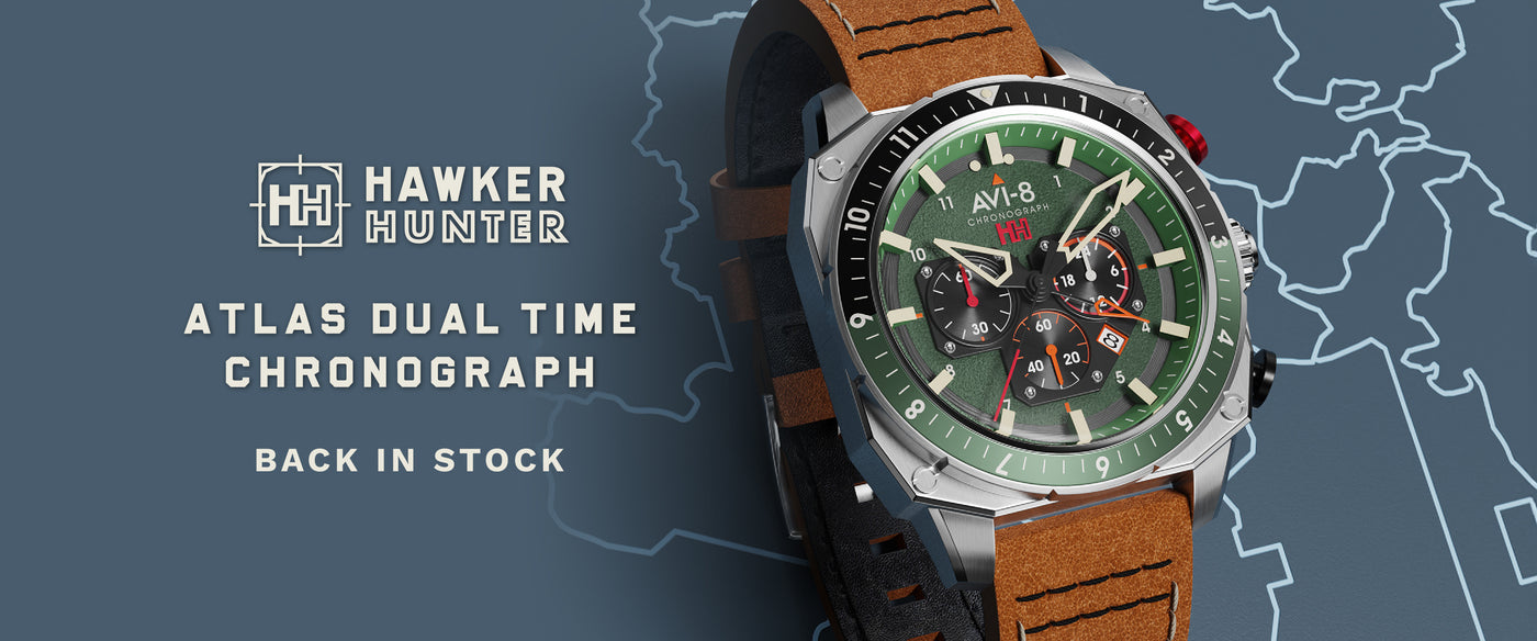 Atlas Dual Time Chronograph – AVI-8 Timepieces