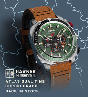 Atlas Dual Time Chronograph – AVI-8 Timepieces