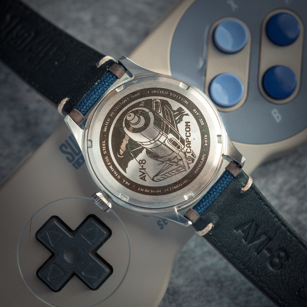 Blue Ace | Flyboy Capcom 1942 Automatic – AVI-8 Timepieces