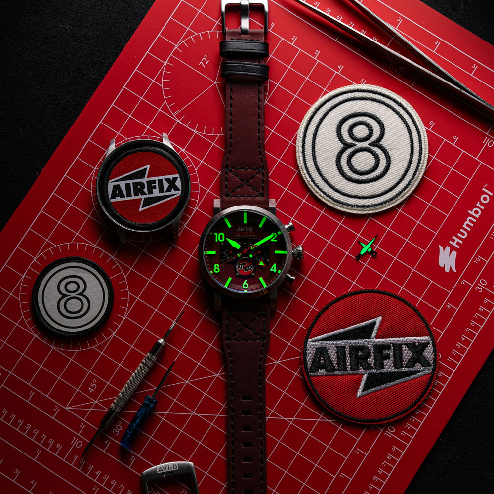 Hazard Red | Dambuster Gibson Dual Time Chronograph Airfix