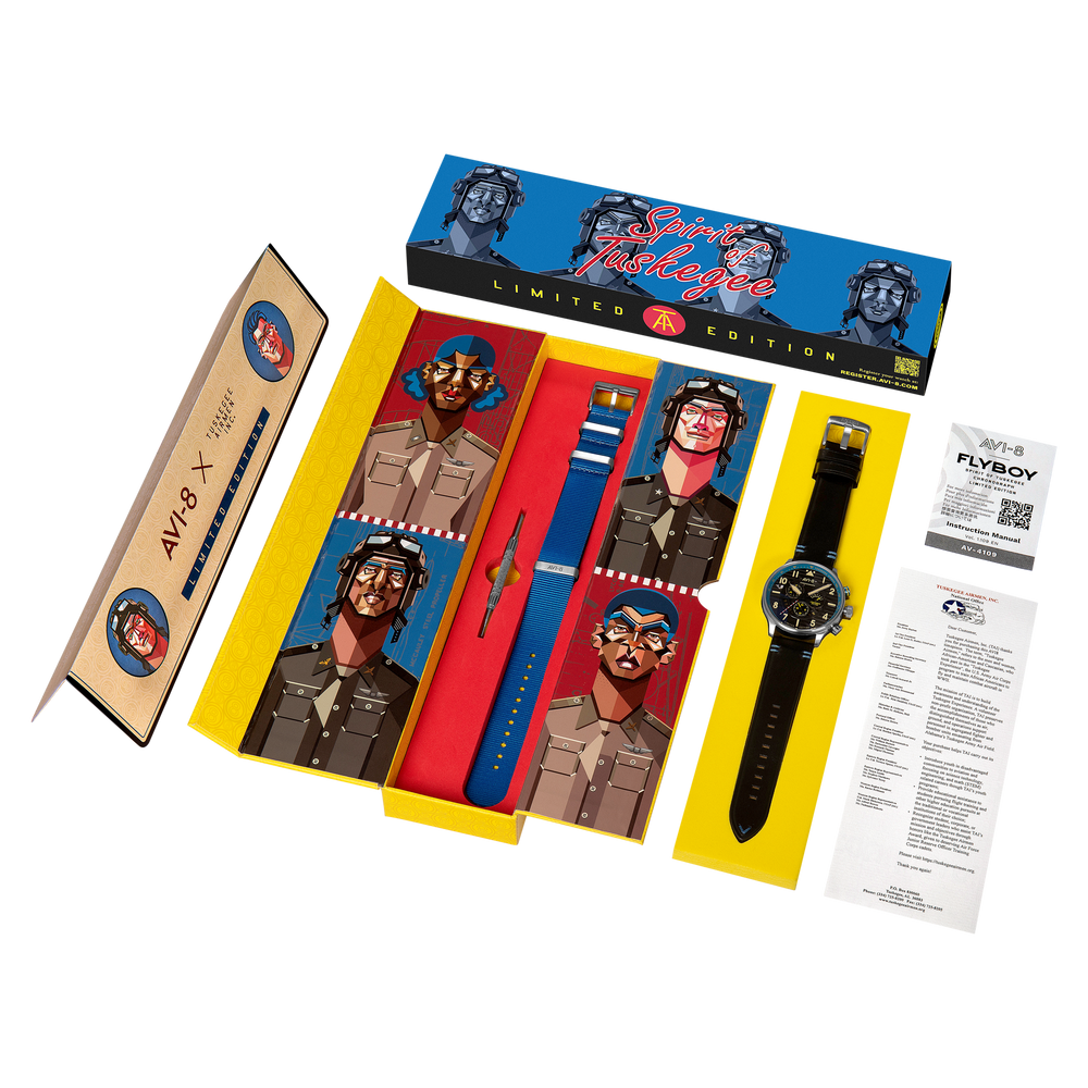 Parrish | Flyboy Spirit Of Tuskegee Chronograph Limited Edition Parrish | Flyboy Spirit Of Tuskegee Chronograph Limited Edition