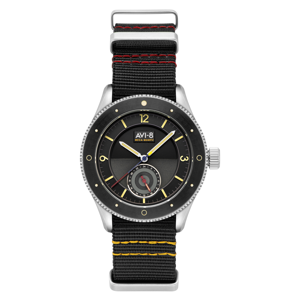Raven Black | Flyboy Airmaster Sector Meca-quartz – AVI-8 Timepieces