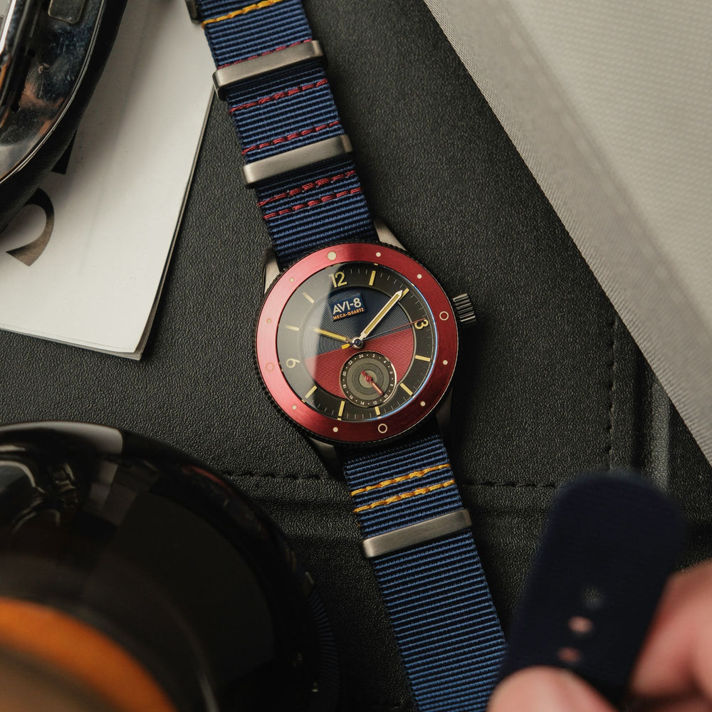 Navy Blue | Flyboy Airmaster Sector Meca-quartz – AVI-8
