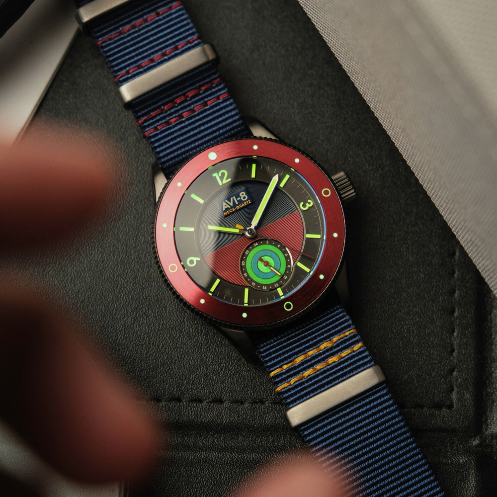 Navy Blue | Flyboy Airmaster Sector Meca-quartz – AVI-8 Navy Blue | Flyboy Airmaster Sector Meca-quartz – AVI-8