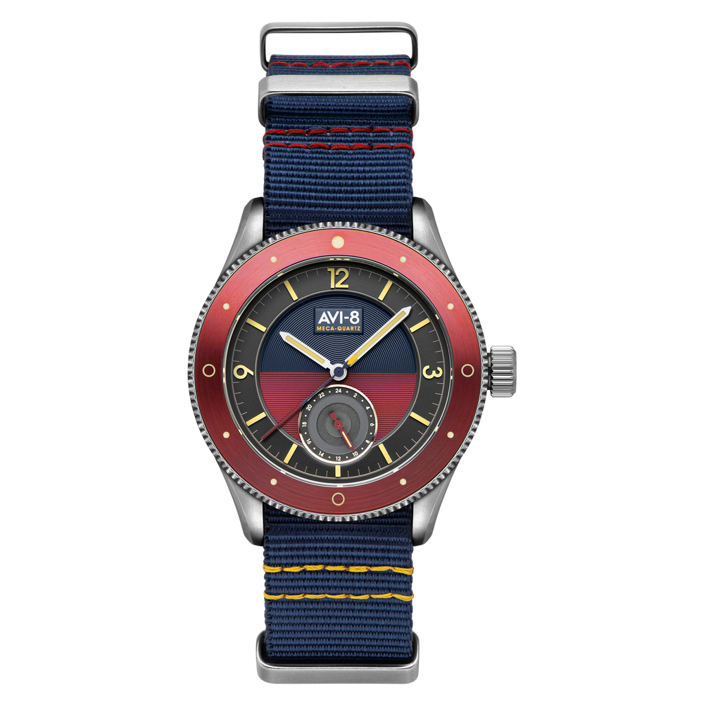 Navy Blue | Flyboy Airmaster Sector Meca-quartz – AVI-8 Timepieces Navy Blue | Flyboy Airmaster Sector Meca-quartz – AVI-8 Timepieces