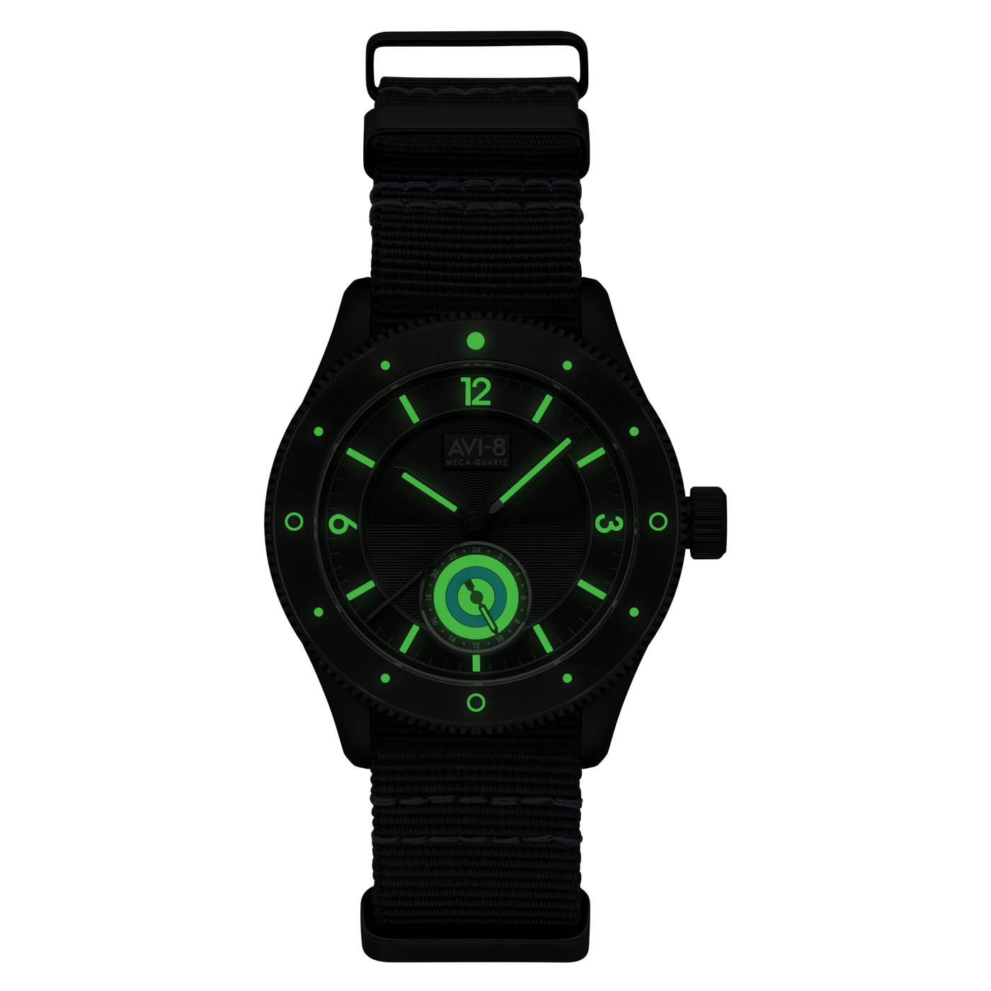 Jet Black | Flyboy Airmaster Sector Meca-Quartz – AVI-8 Timepieces Jet Black | Flyboy Airmaster Sector Meca-Quartz – AVI-8 Timepieces