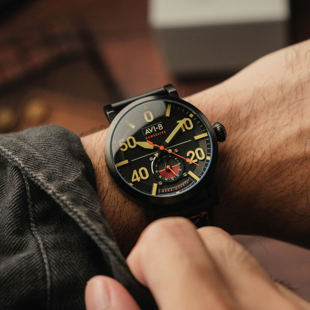 Coal Black | Dambuster Chadwick Meca-Quartz – AVI-8 Timepieces