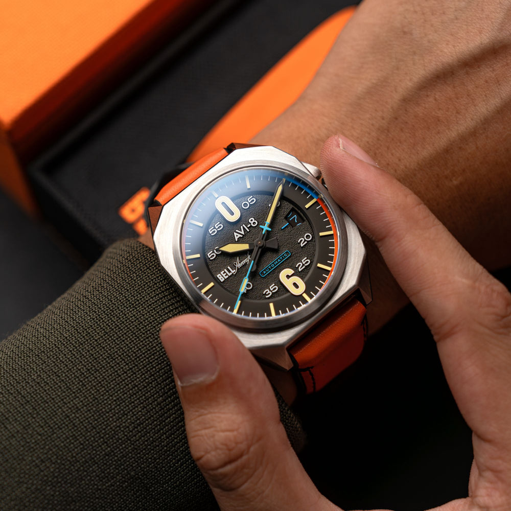 Orologio Uomo Automatico AVI-8 Bell X-1 Machbuster 41mm AV-4115-06 Orologio Uomo Automatico AVI-8 Bell X-1 Machbuster 41mm AV-4115-06