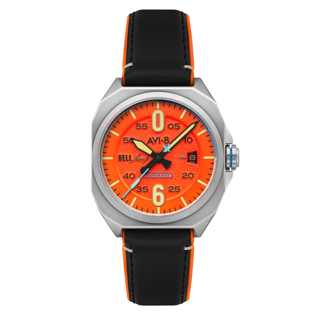Retro Orange | Bell X-1 Machbuster Automatic – AVI-8 Timepieces Retro Orange | Bell X-1 Machbuster Automatic – AVI-8 Timepieces