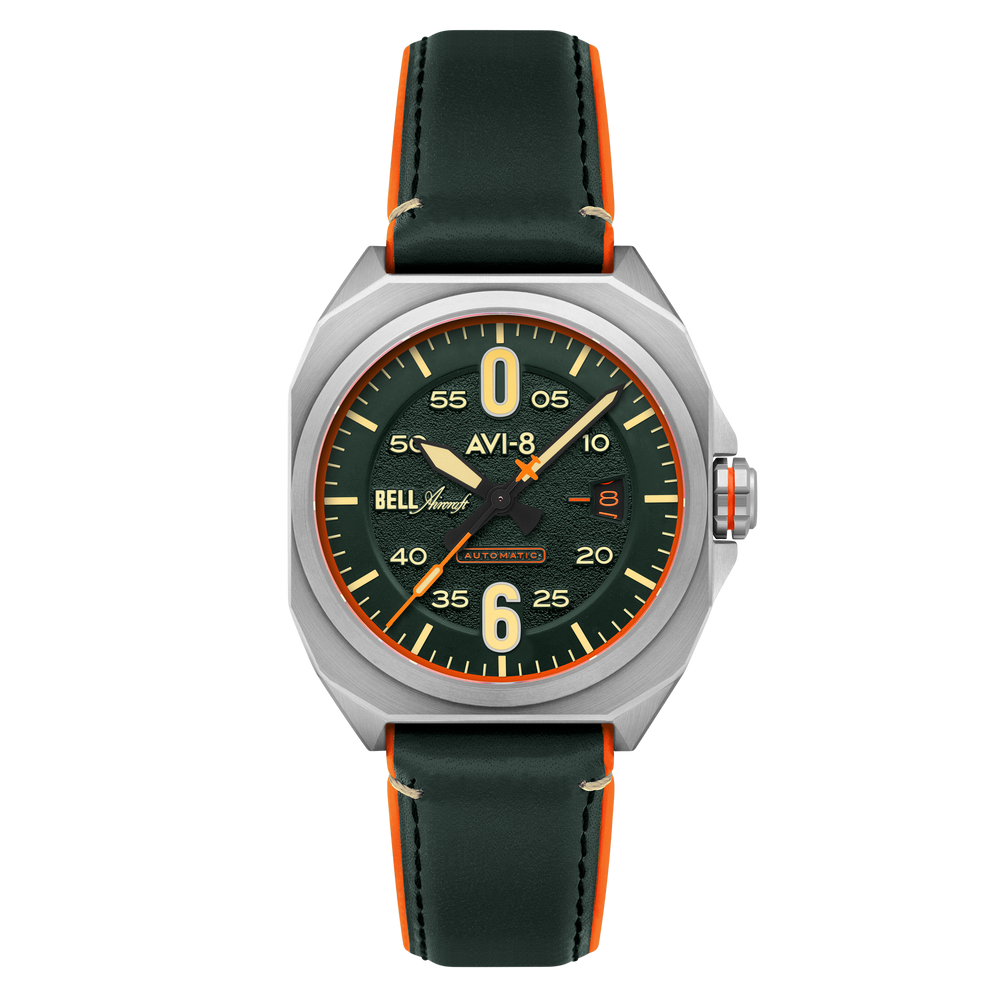 Cavalier Green | Bell X-1 Machbuster Automatic – AVI-8 Timepieces Cavalier Green | Bell X-1 Machbuster Automatic – AVI-8 Timepieces