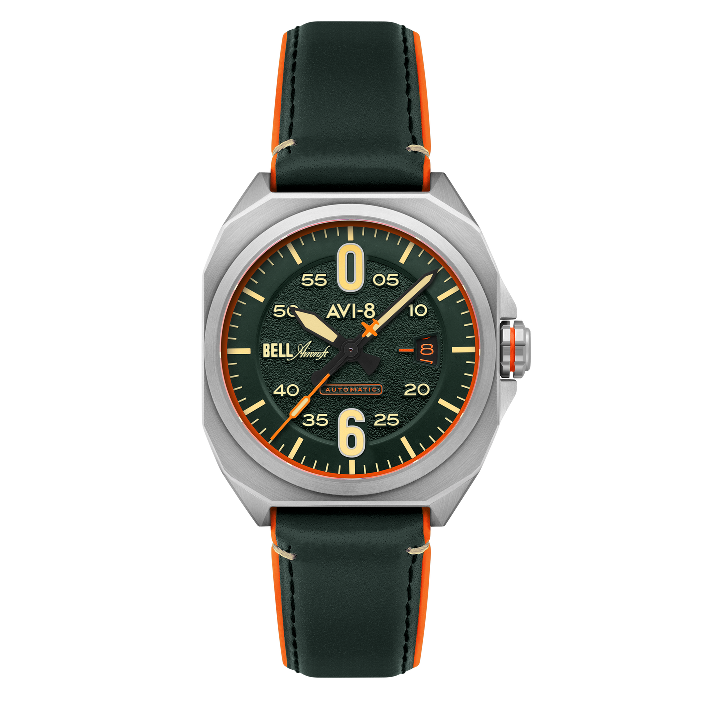 Cavalier Green | Bell X-1 Machbuster Automatic – AVI-8 Timepieces Cavalier Green | Bell X-1 Machbuster Automatic – AVI-8 Timepieces