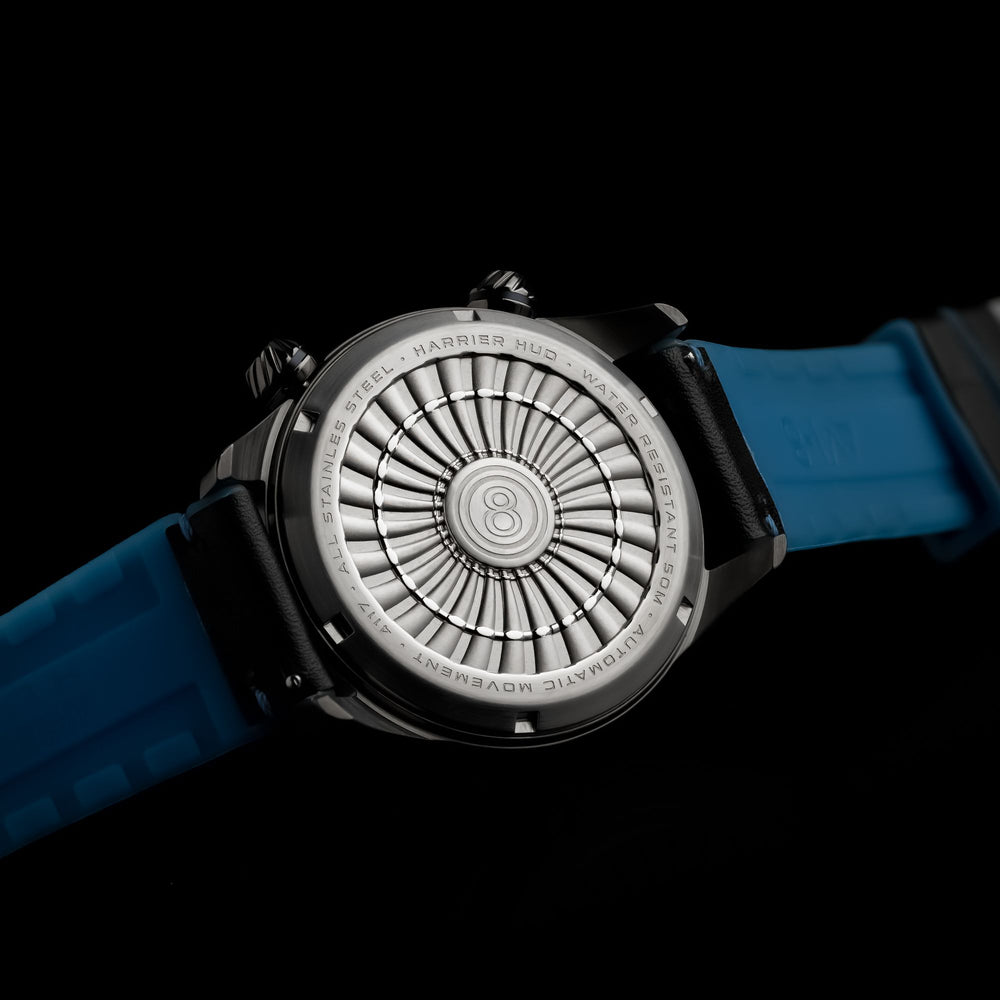 Gradient Blue | Hawker Harrier HUD Automatic – AVI-8 Timepieces