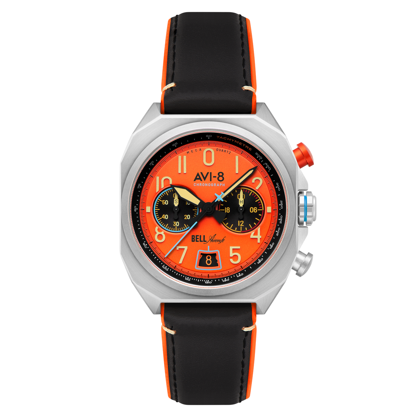Rusty Orange | Bell X-1 Machbuster Chronograph – AVI-8 Timepieces Rusty Orange | Bell X-1 Machbuster Chronograph – AVI-8 Timepieces