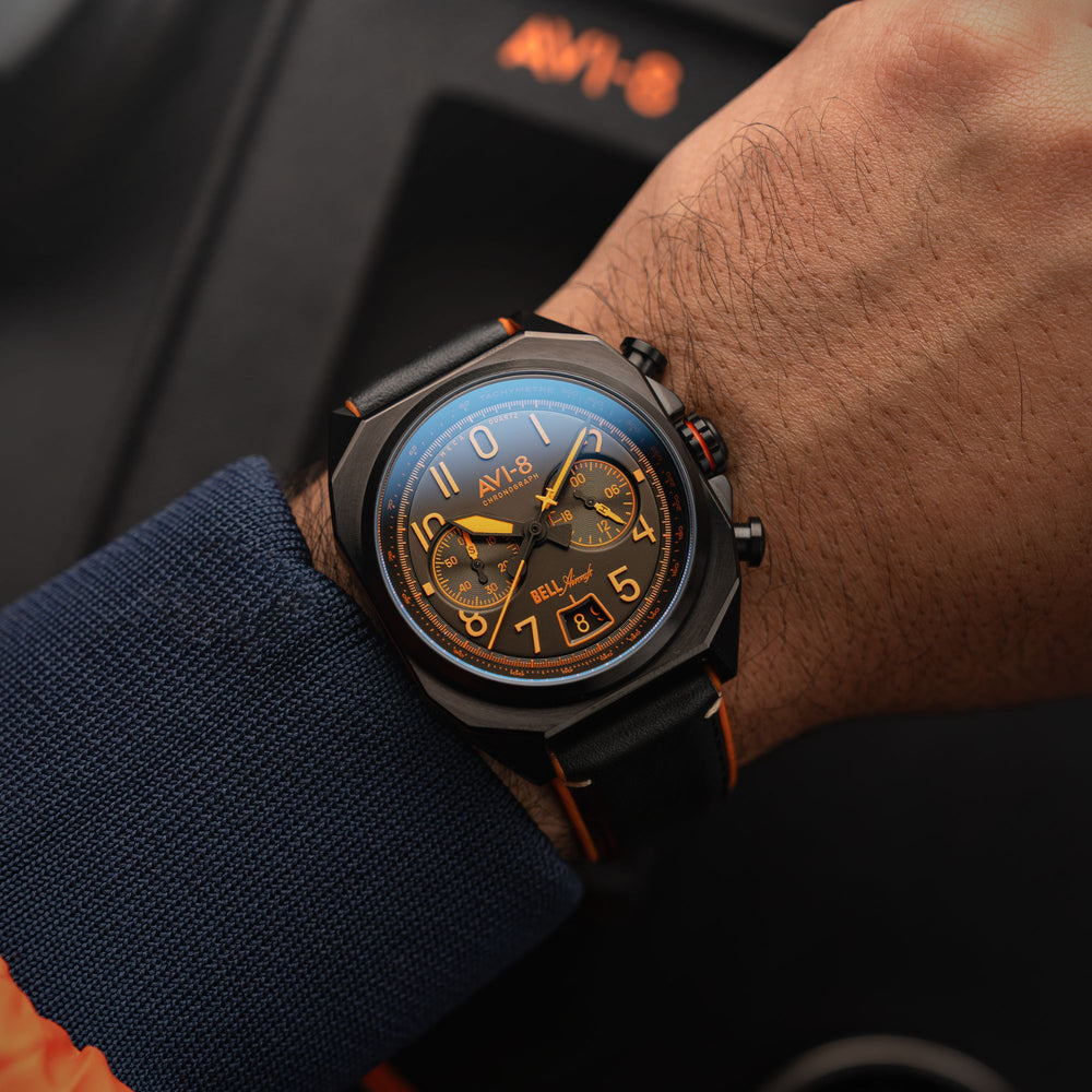 Super Sonic Black | Bell X-1 Machbuster Chronograph – AVI-8 Timepieces