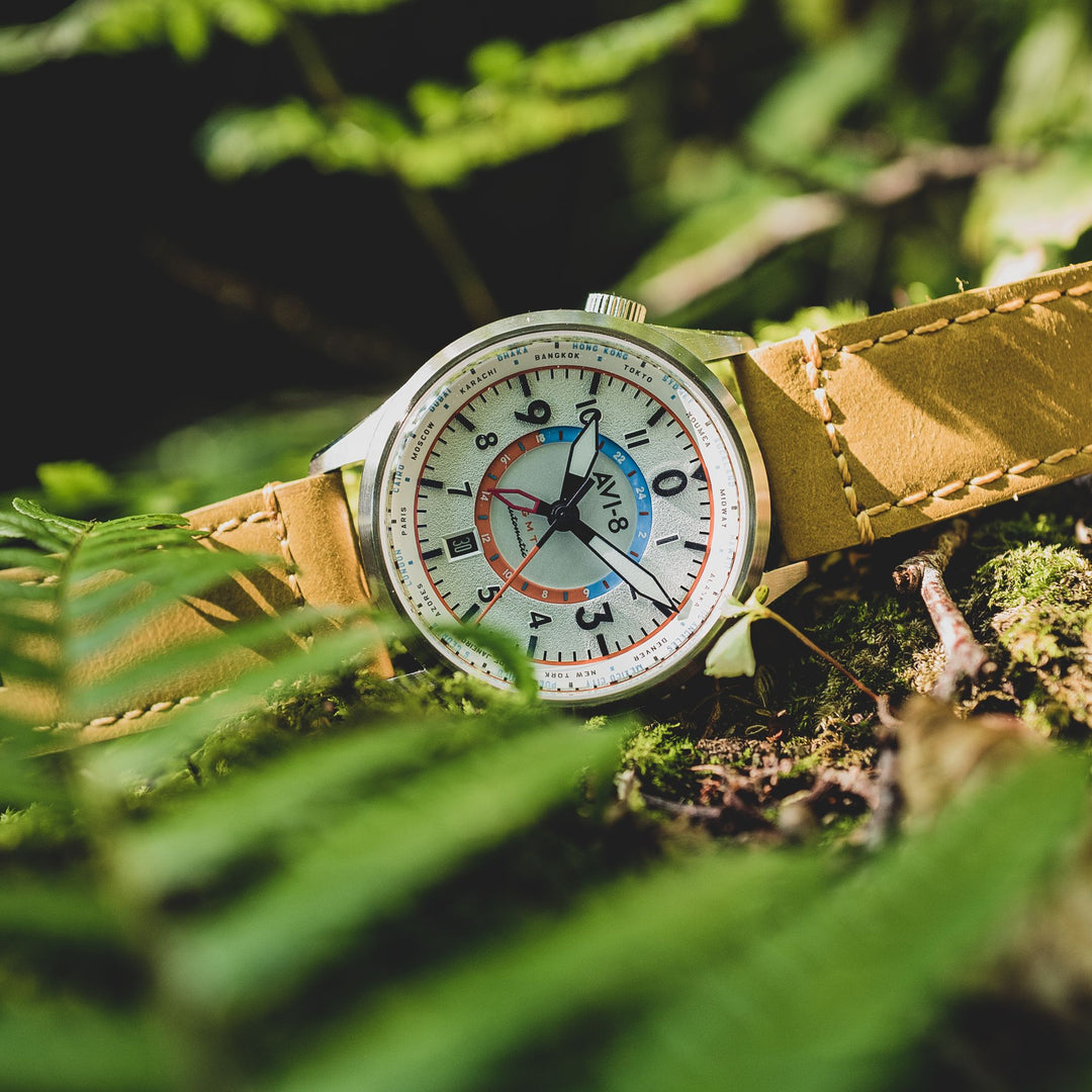 Sand Green | Flyboy Wingman Worldtimer GMT Automatic – AVI-8