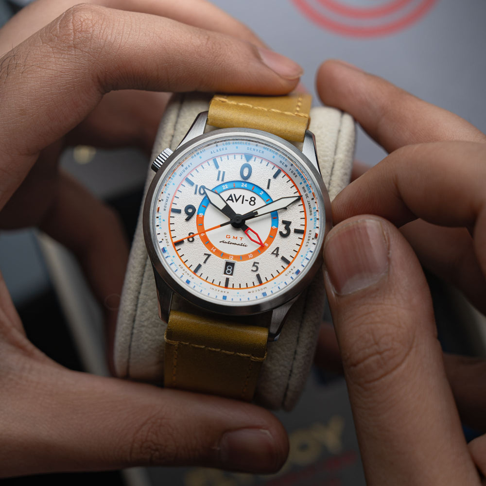 Sand Green | Flyboy Wingman Worldtimer GMT Automatic – AVI-8