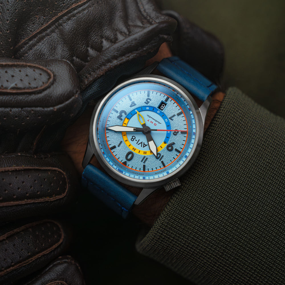 Power Blue | Flyboy Wingman Worldtimer GMT Automatic – AVI-8