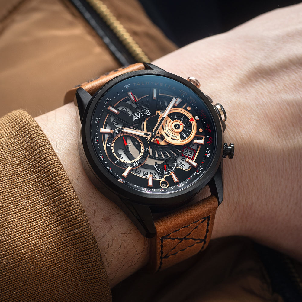 Stealth Black | Hawker Harrier Matador Chronograph – AVI-8 Stealth Black | Hawker Harrier Matador Chronograph – AVI-8
