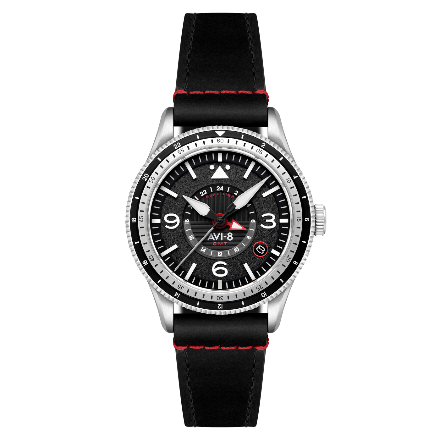 Engine Black | Flyboy Airmaster GMT Automatic – AVI-8 Timepieces Engine Black | Flyboy Airmaster GMT Automatic – AVI-8 Timepieces