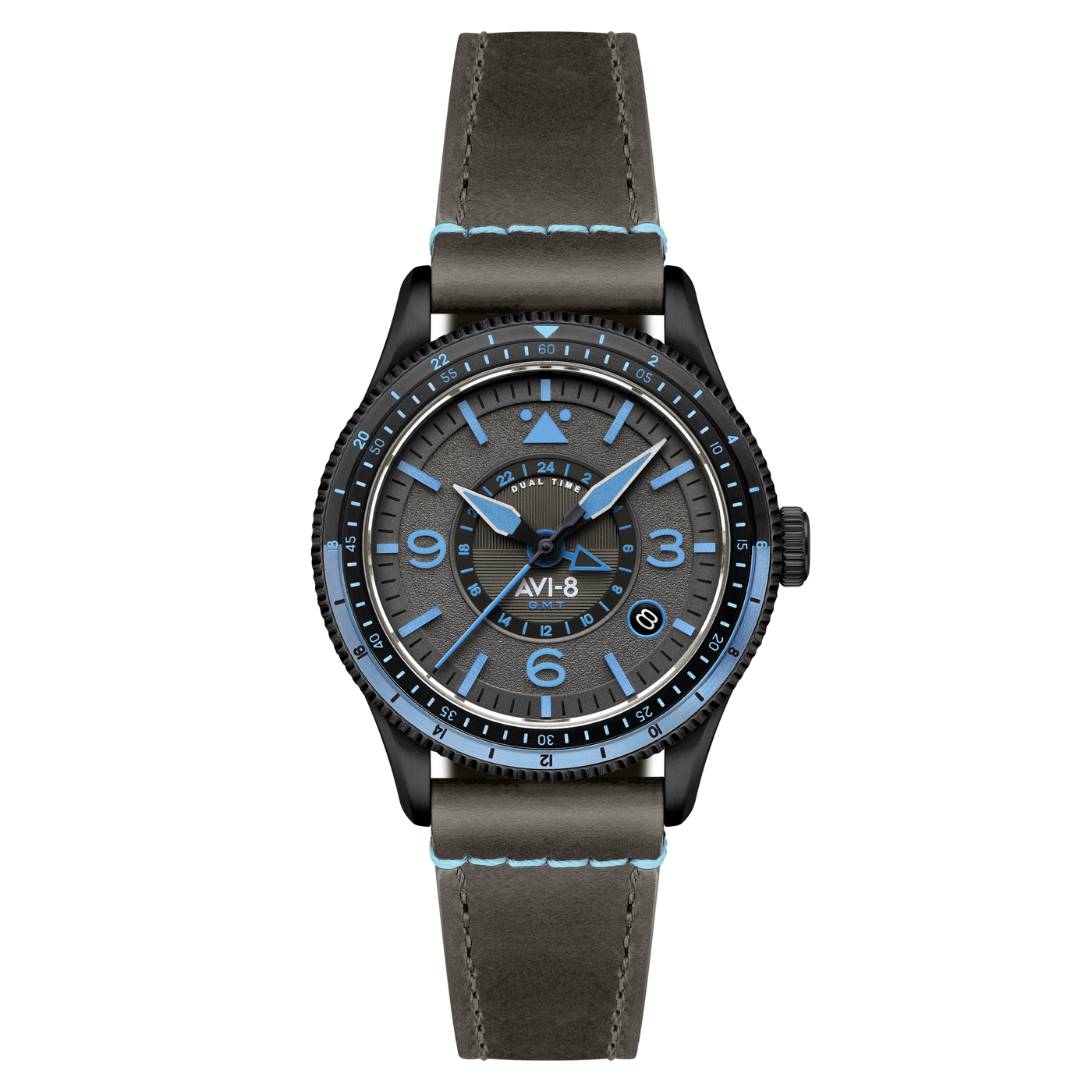 Rubber Black | Flyboy Airmaster GMT Automatic – AVI-8 Timepieces Rubber Black | Flyboy Airmaster GMT Automatic – AVI-8 Timepieces