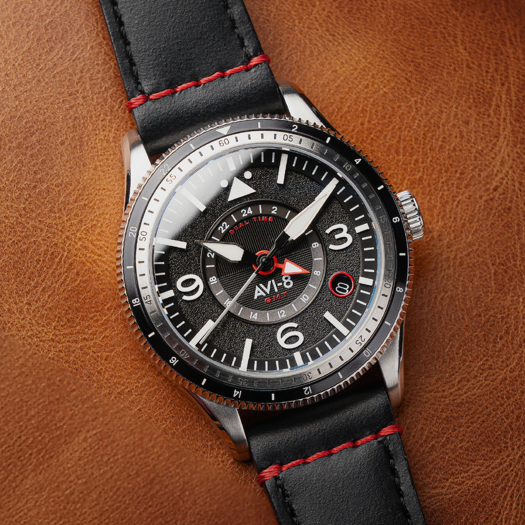 Flyboy Airmaster GMT Automatic AV-4128 – AVI-8 Timepieces