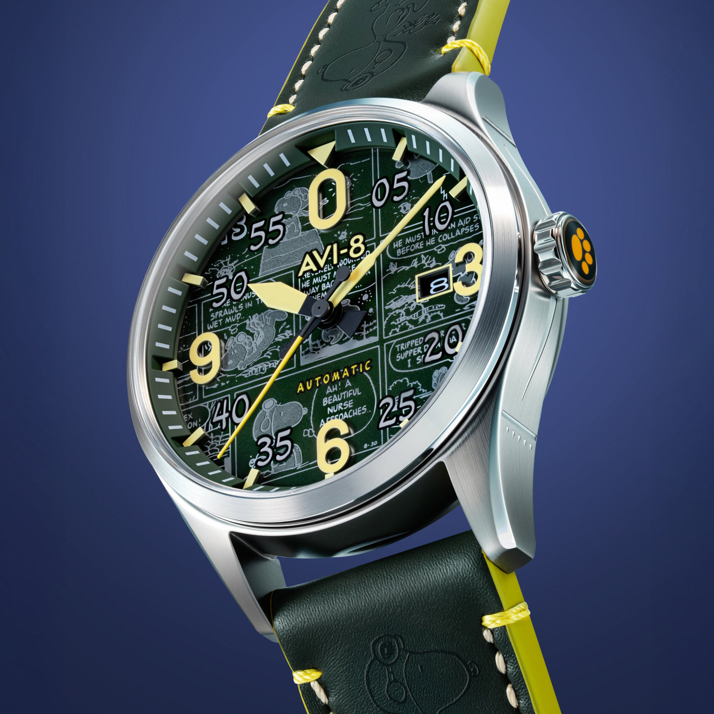 Aviator Green | Spitfire Smith Automatic Peanuts Snoopy Flying Ace