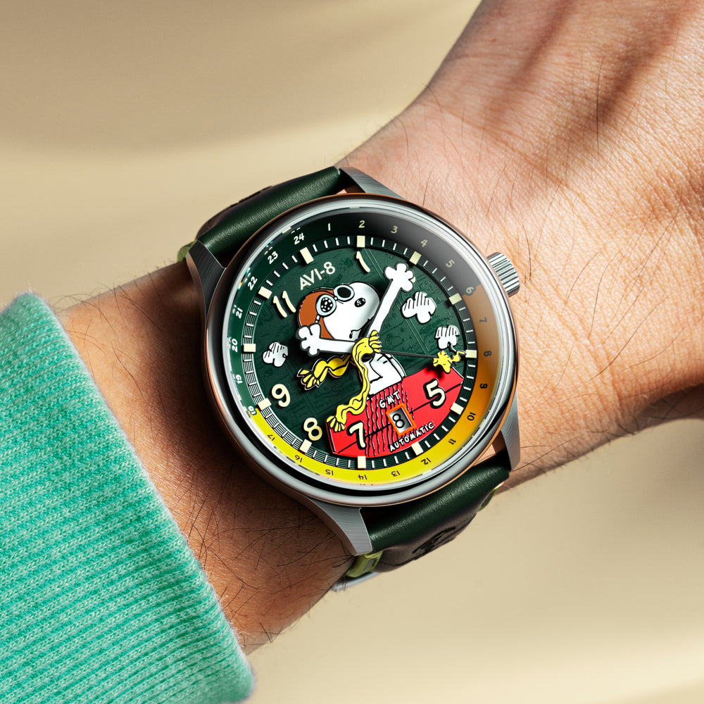 Winter Green | Hawker Hurricane Kent GMT Automatic Peanuts Snoopy