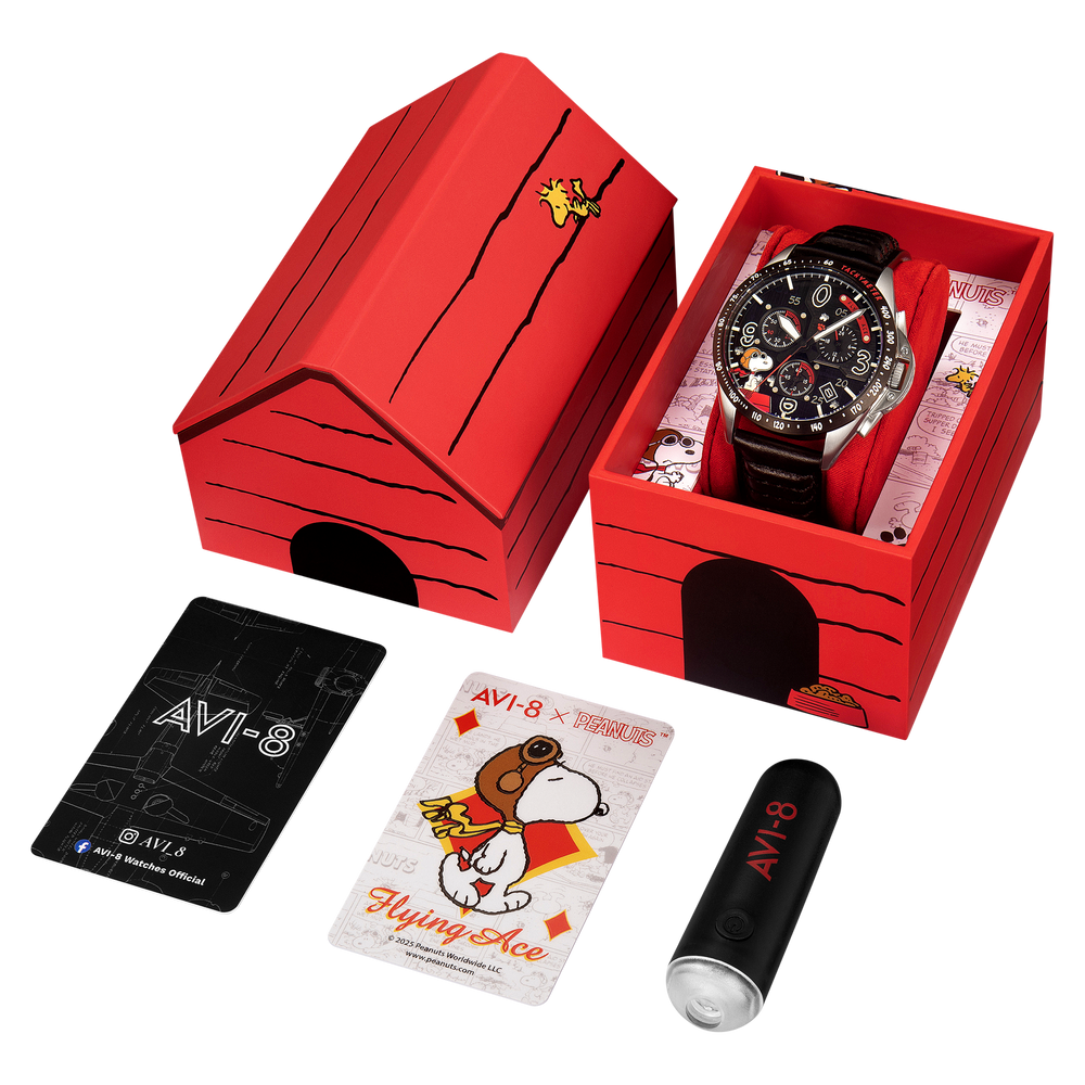 Biplane Black | P-51 Mustang Blakeslee Chronograph Peanuts Snoopy Biplane Black | P-51 Mustang Blakeslee Chronograph Peanuts Snoopy