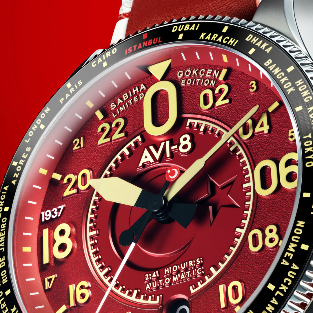 Gökçen Red | Sabiha Gökçen 24 Hour Automatic Limited Edition – AVI