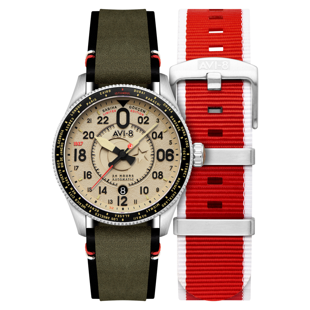 Gökçen Khaki | Sabiha Gökçen 24 Hour Automatic Limited Edition Gökçen Khaki | Sabiha Gökçen 24 Hour Automatic Limited Edition