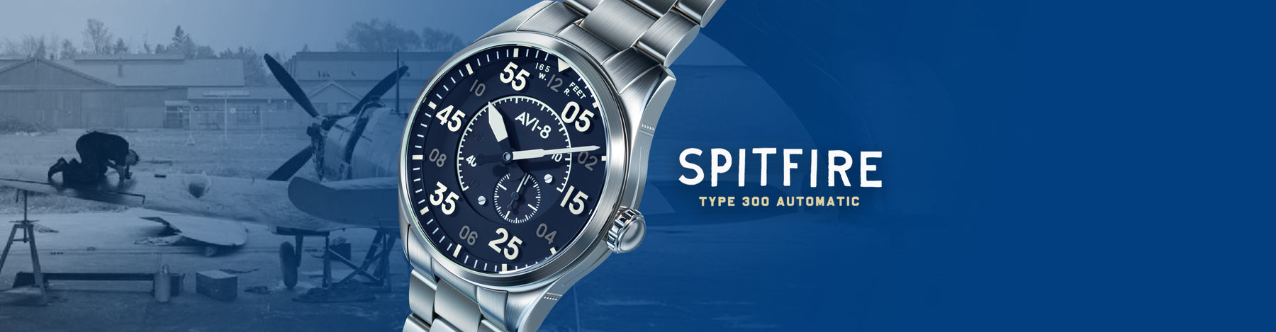 Sky Gauge | Spitfire Type 300 Automatic – AVI-8 Timepieces