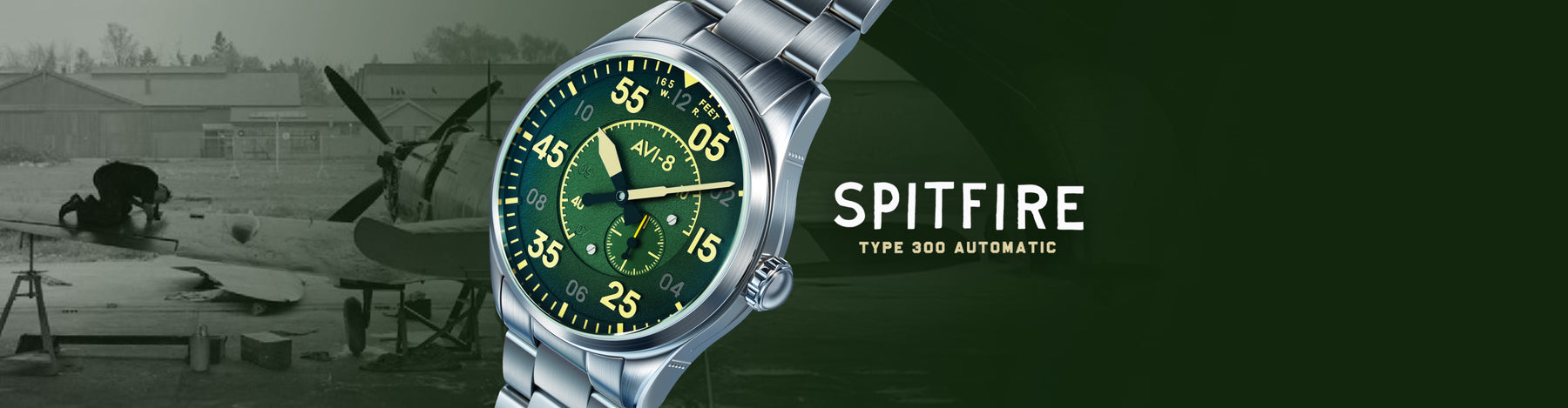 Tarmac Tracker | Spitfire Type 300 Automatic – AVI-8 Timepieces