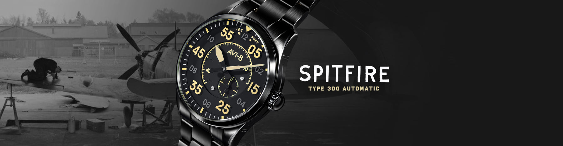 Eclipse Display | Spitfire Type 300 Automatic – AVI-8 Timepieces