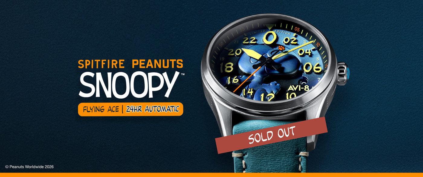 Spitfire Peanuts Snoopy Flying Ace 24 Hour Automatic Limited
