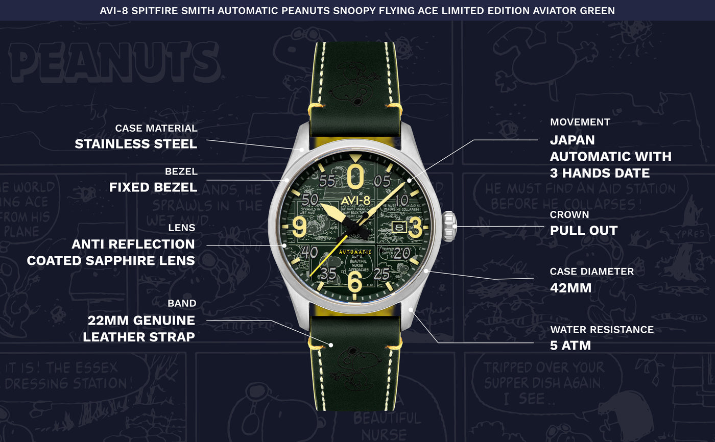 Peanuts Snoopy Flying Ace Limited Edition – AVI-8 Timepieces