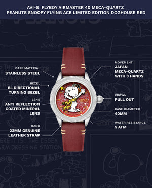 イタリア　スヌーピー Peanuts Snoopy Flying Ace Limited Edition – AVI-8 Timepieces