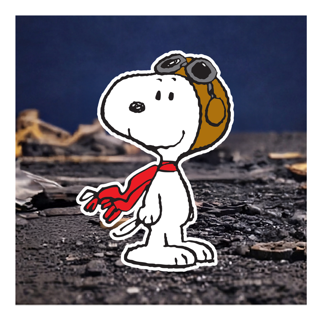 SNOOPY*◡̈⃝ Spitfire Smith Automatic Snoopy Peanuts Flying Ace Pilot Error