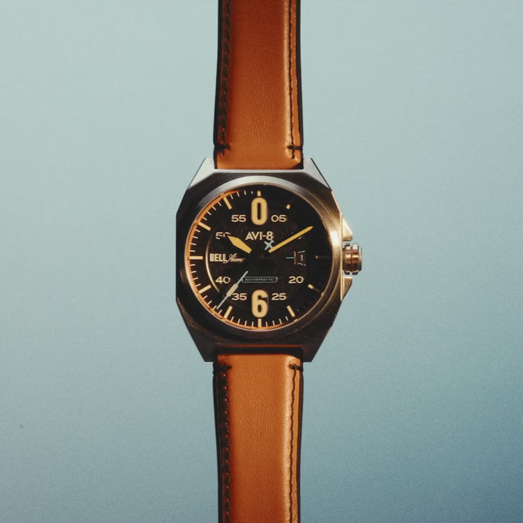 Graphite Black | Bell X-1 Machbuster Automatic – AVI-8 Timepieces