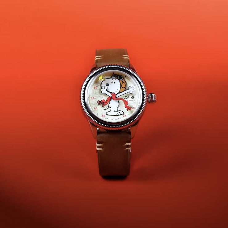 すぬ Camel Brown | Flyboy Airmaster 40 Meca-Quartz Peanuts Snoopy