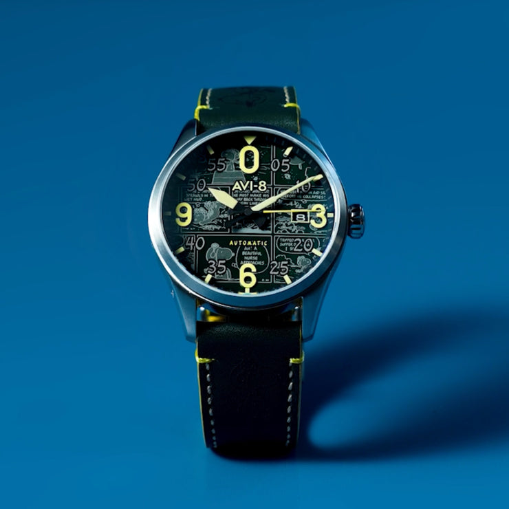 Aviator Green | Spitfire Smith Automatic Peanuts Snoopy Flying Ace