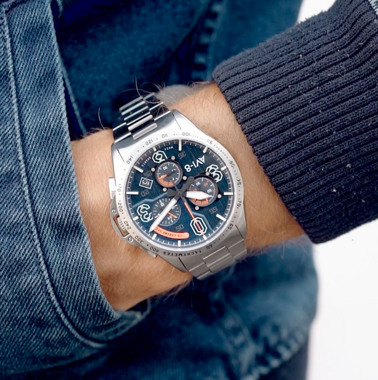 Silver Oak | P51 Mustang Blakeslee Meca-Quartz Chronograph – AVI-8 Silver Oak | P51 Mustang Blakeslee Meca-Quartz Chronograph – AVI-8