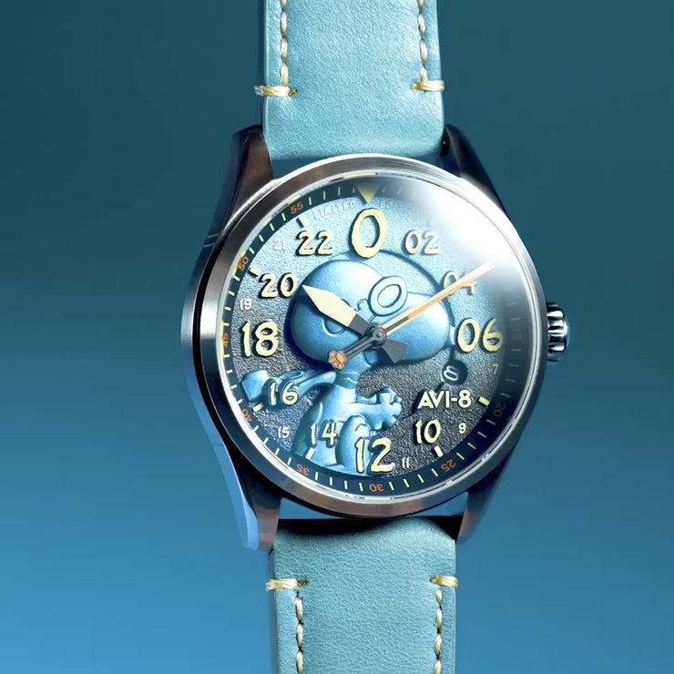 Azure Blue | Spitfire Peanuts Snoopy Flying Ace 24 Hour Automatic