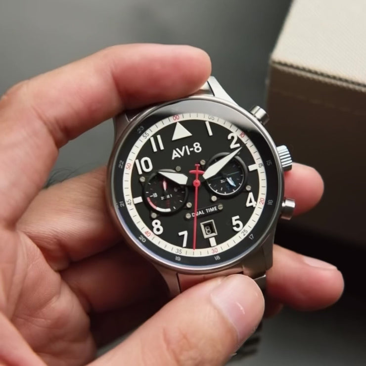 Rangoon | Hawker Hurricane Carey Dual Time – AVI-8 Timepieces