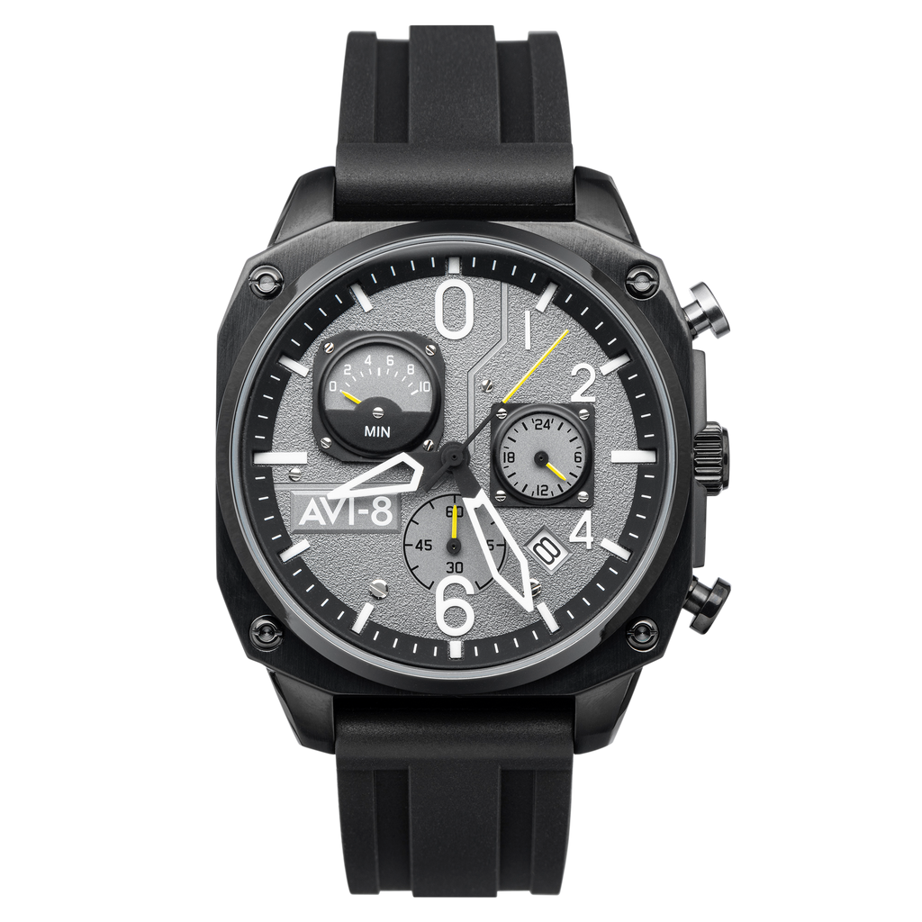 Tactical Black | Hawker Hunter Retrograde Chronograph – AVI-8 Tactical Black | Hawker Hunter Retrograde Chronograph – AVI-8