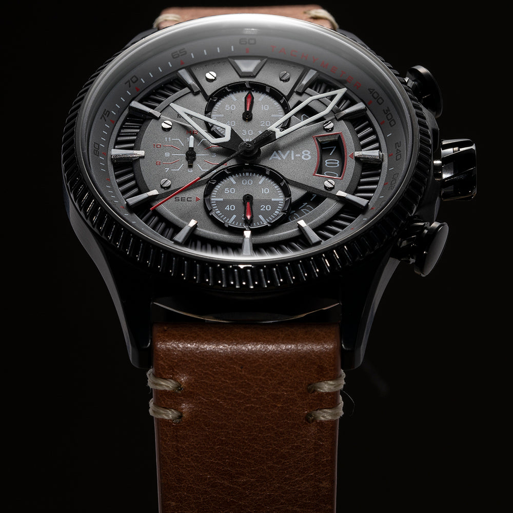 SCARLET BLACK BROWN AVON CHRONOGRAPH 4