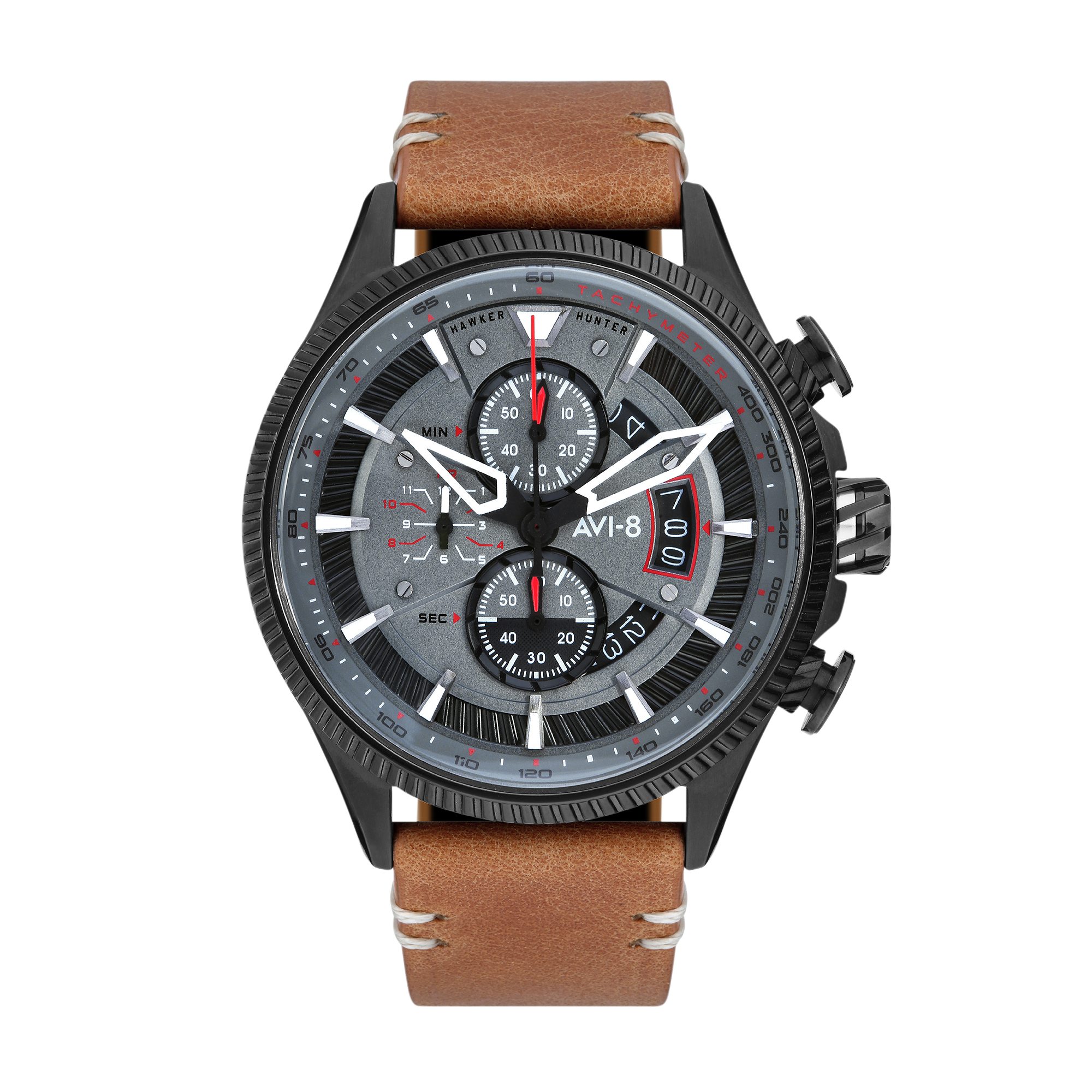 Scarlet Black Brown | Hawker Hunter Avon Chronograph – AVI-8