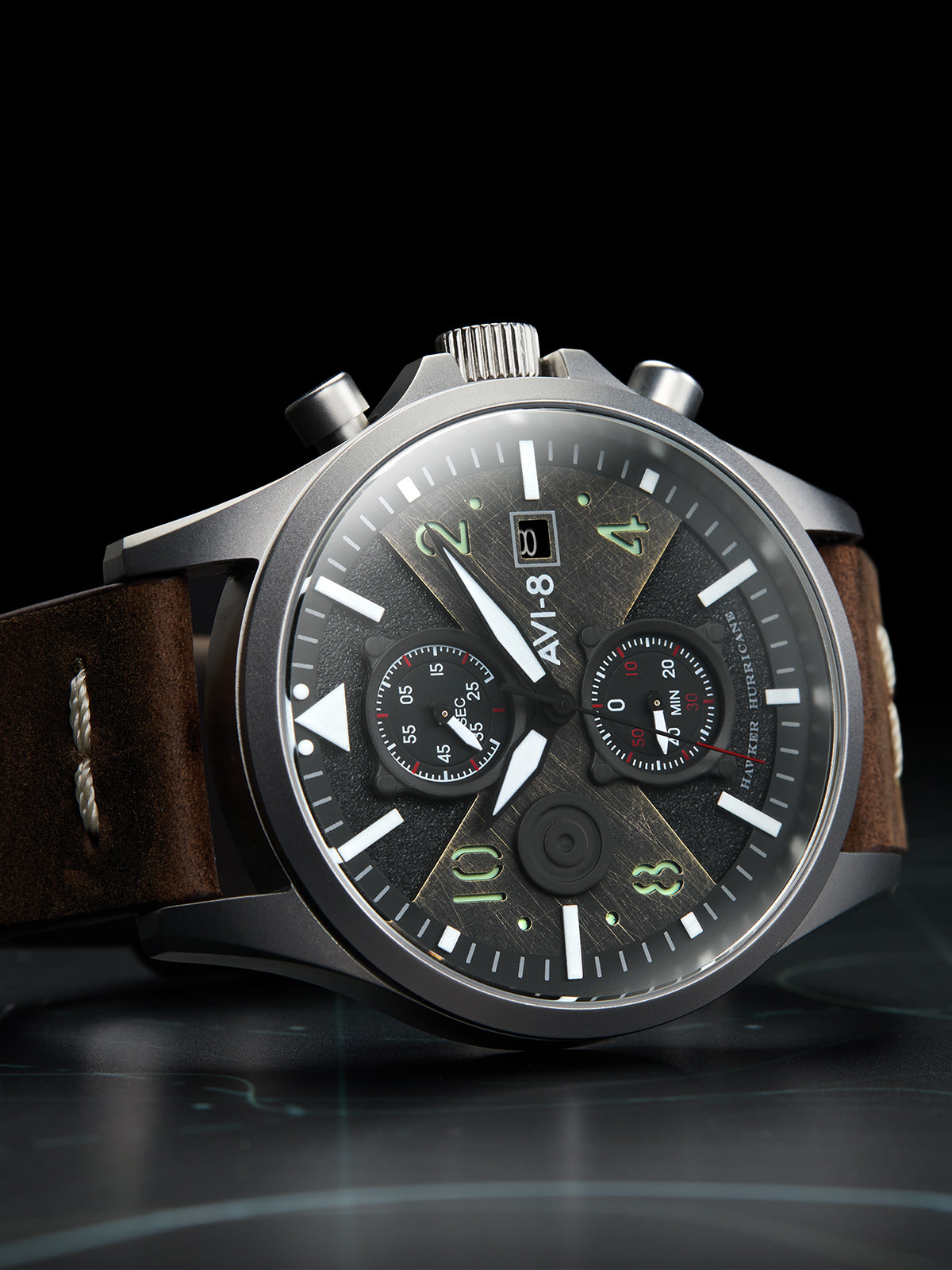 SLATE STEEL BROWN BULMAN CHRONOGRAPH 5