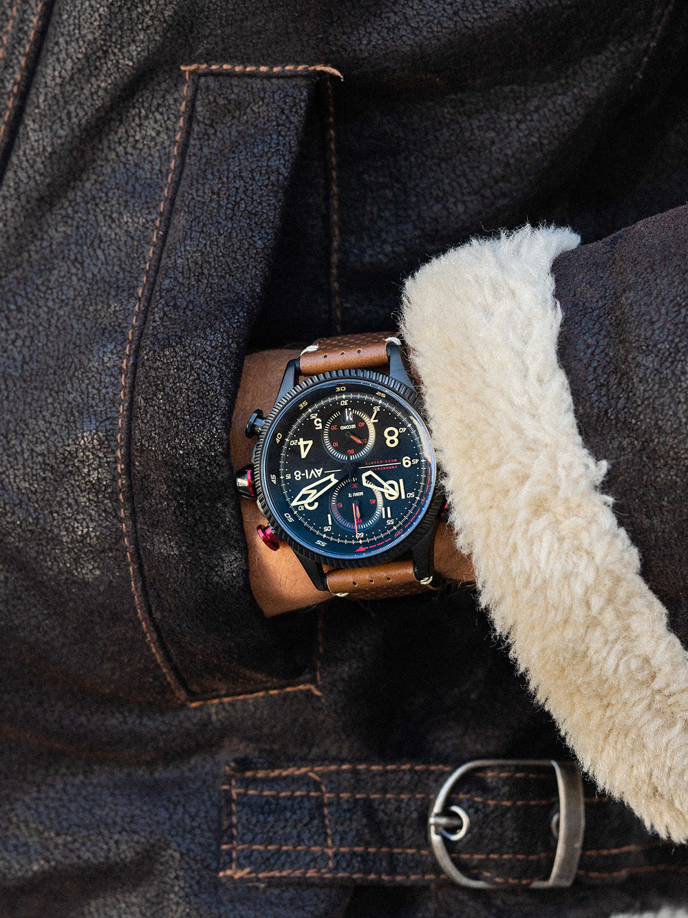 週末値引中！【美品】AVI-8 腕時計 HAWKER HUNTER クロノグラフ Amazon.com: AVI-8 Mens 45mm Hawker Hunter Retrograde