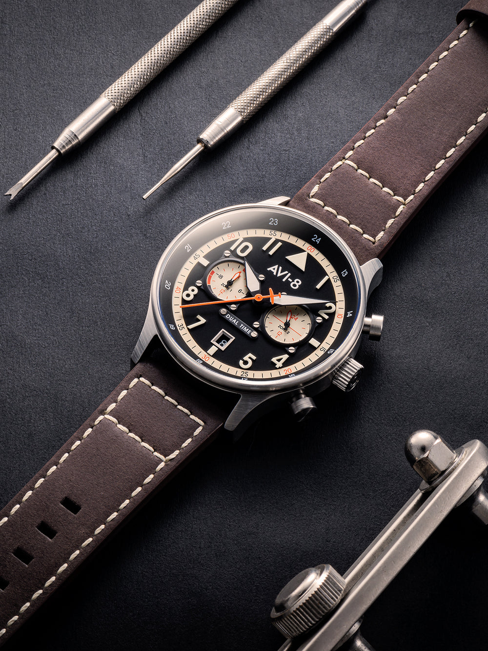 CAREY DUAL TIME – AVI-8 Timepieces